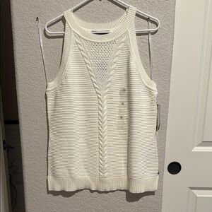 Tommy Hilfiger White Knit Tank Top